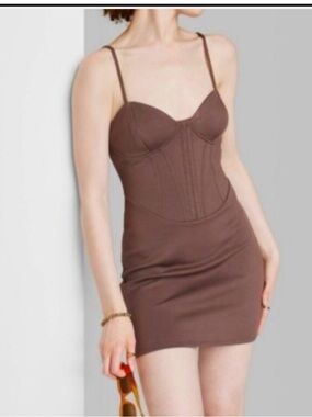 Brown Corset Dress- Wild Fable NWT